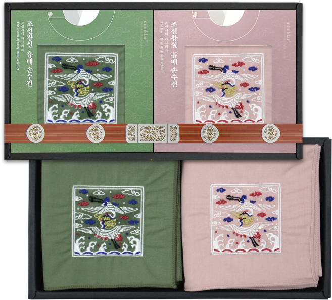 미미달 조선왕실 곤룡포 손수건 세트 외국인선물 한국전통선물 답례품 국립중앙박물관 굿즈