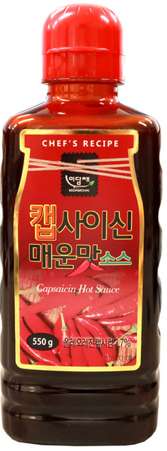 [미담채] 캡사이신 매운맛소스, 550g, 1개