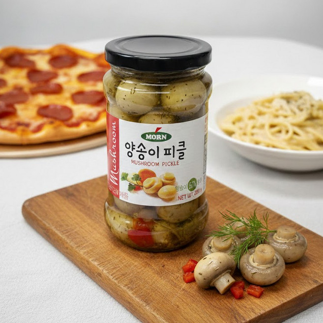 몬 양송이 피클 통조림, 2개, 280g