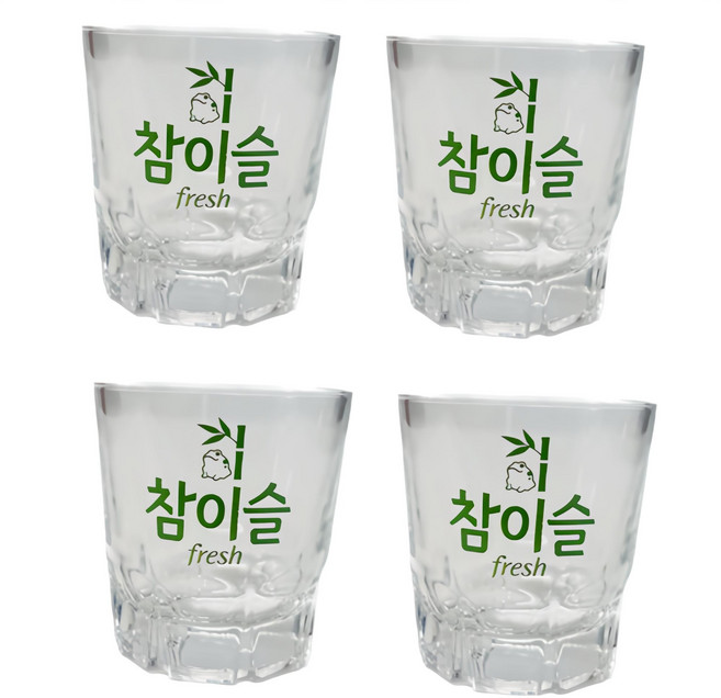 참이슬 전용 소주잔, 혼합색상, 4개