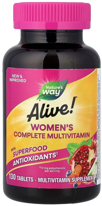 네이처스웨이 Alive 여성용 컴플리트 종합비타민 130정, 1개 - 쿠팡
