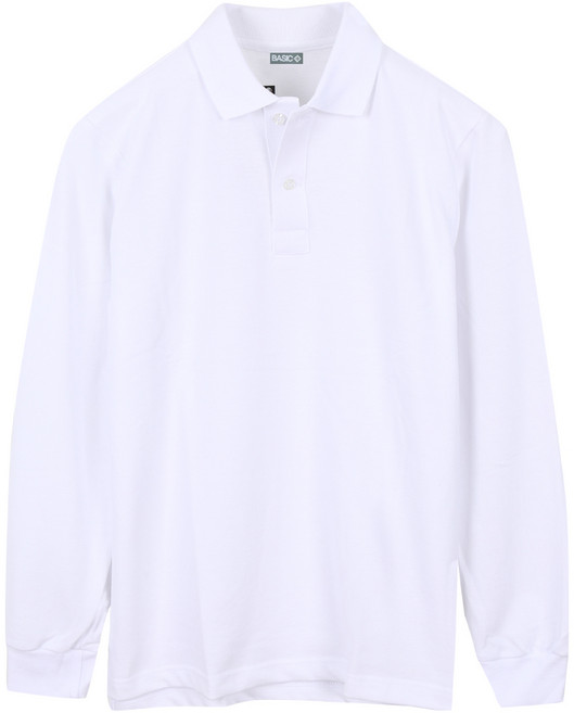 베이직플러스 남녀공용 20수 PK 폴로 옆트임 카라 긴팔 티셔츠 BS-97