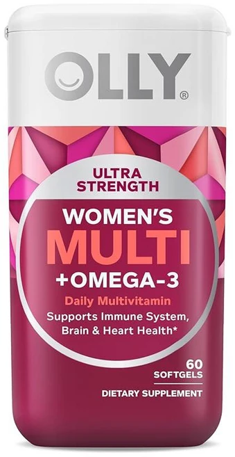 올리 여성용 멀티비타민 오메가3 캡슐 60정, 1개 - 쿠팡