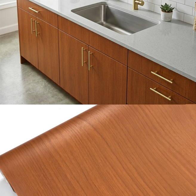 에어프리 체리 나무 무늬목 인테리어 시트지 싱크대 가구 책상 상판 리폼 필름지 250cm, AFS-11001