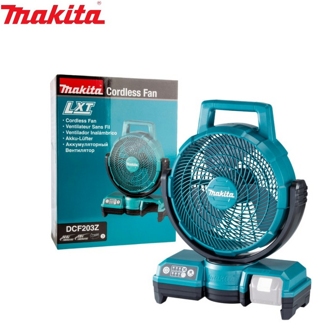 마끼다 18v 무선 선풍기 공업용 현장 작업 충전선풍기 DCF203Z 본체 유선가능