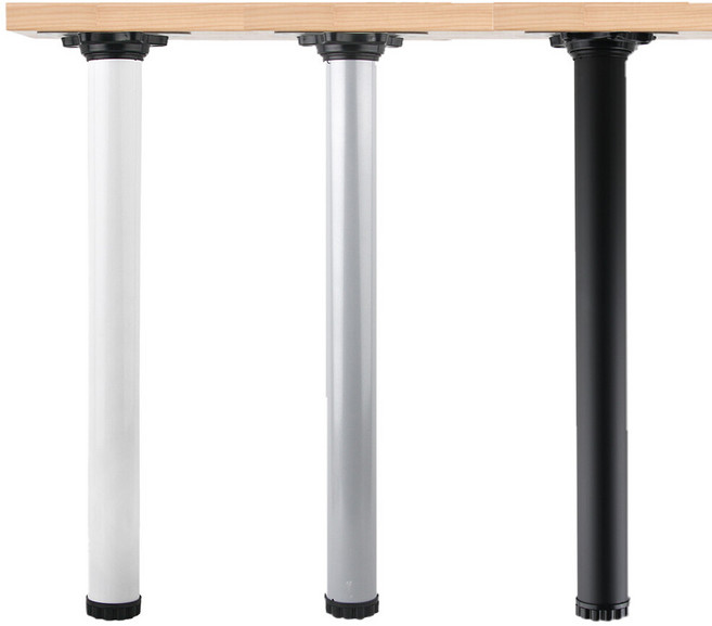 가구다리 책상다리 테이블 식탁 받침 다리 높이 조절 700mm, 화이트, 1개