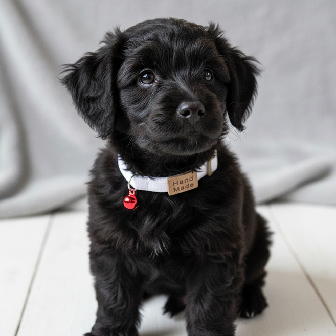 하니펫 강아지 고양이 예쁜 탄성밴드 방울 목걸이, 1개, 화이트