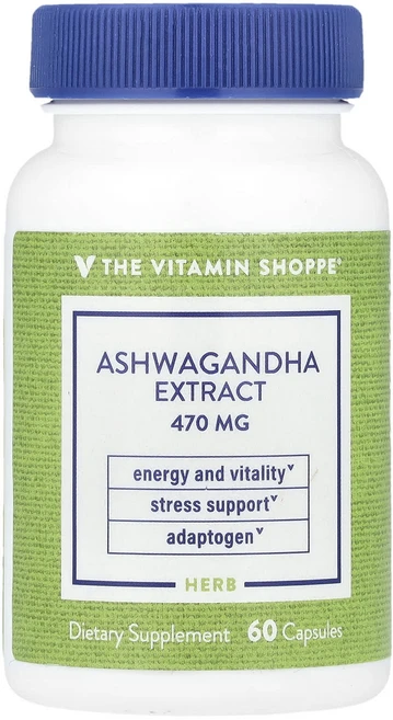 The Vitamin Shoppe 아슈와간다 추출물 470mg 캡슐 60정, TheVitaminShoppe아슈와간다추출물470mg캡, 1개 - 쿠팡