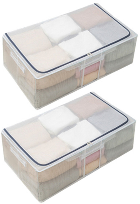 홈바내쓰 언더베드 리빙박스 수납 이불 정리함 1+1, 1세트