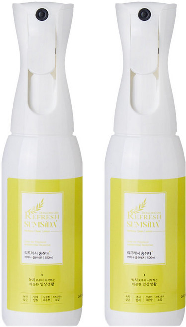 리프레시 숨쉬다 아기옷 섬유 실내 담배 범용 탈취제, 2개, 500ml