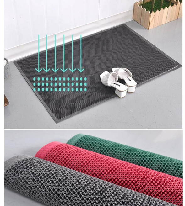 PVC 현관고무매트 실외용 깔개 업소발매트 야외용, 그레이 90x120, 1개