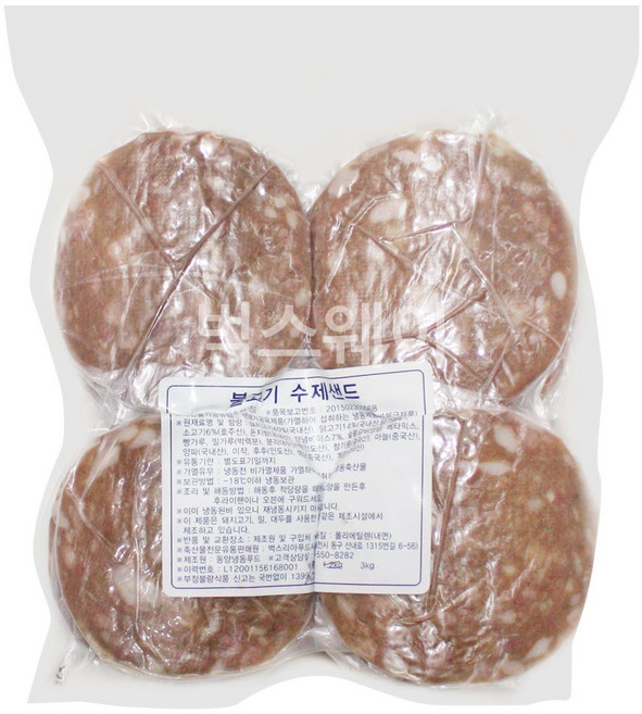 수제 불고기패티 600g (10개입), 1개