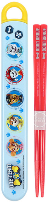 퍼피 구조대 슬라이드 젓가락 세트 16.5cm 도시락 수저 댕댕이 식기 급식 소풍, 단품, 단품, 1개