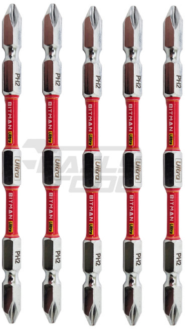 비트맨 울트라 비트 110mm 5개입 PH2 자석 양용 토션 고강도 빗트날, 1세트