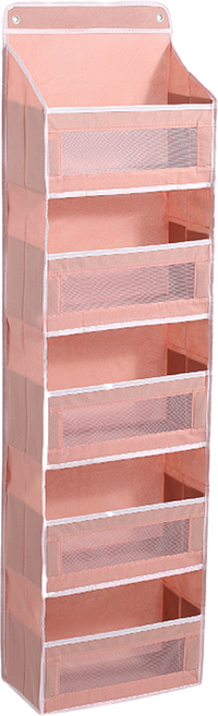 휘잇 5단 문걸이 수납장 멀티 행잉 오거나이저 수납정리함, 핑크, 1개
