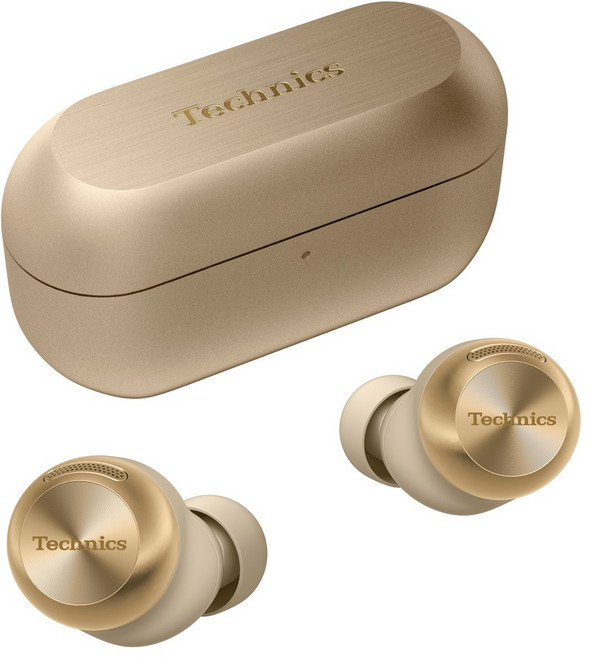 Technics 真無線藍牙耳機，磁流體驅動單元，降噪，快速充電, 金色, AZ100-N