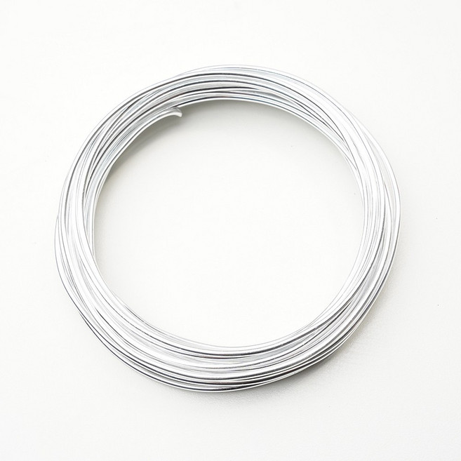 로모주 알루미늄 공예용 철사 와이어 5M 만들기 재료, 1개, 실버_2mm