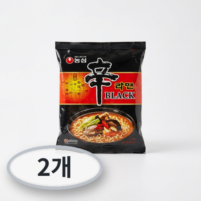 신라면 블랙 134g, 2개