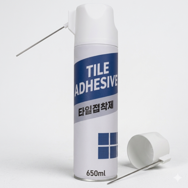 바다봄 스프레이 타일접착제 들뜬타일 보수 수리 침투복구 바닥 화장실, 1개, 650ml