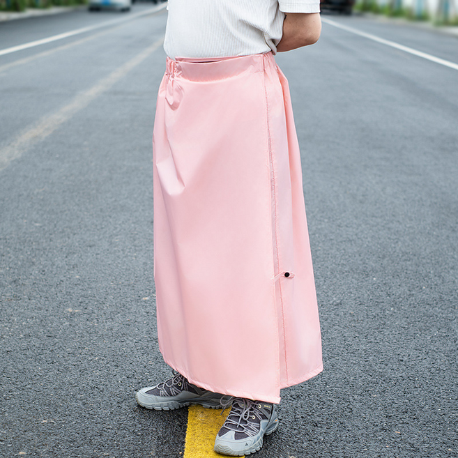 러브심플 남녀공용 레인 스커트 골프 비옷 방수 치마, 1개, 핑크색