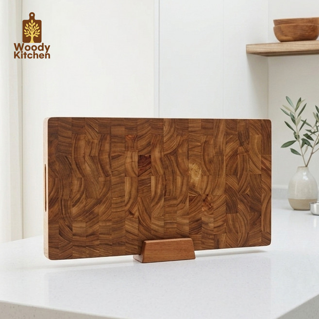 우디키친 파다우크 엔드그레인 원목 도마, 1개