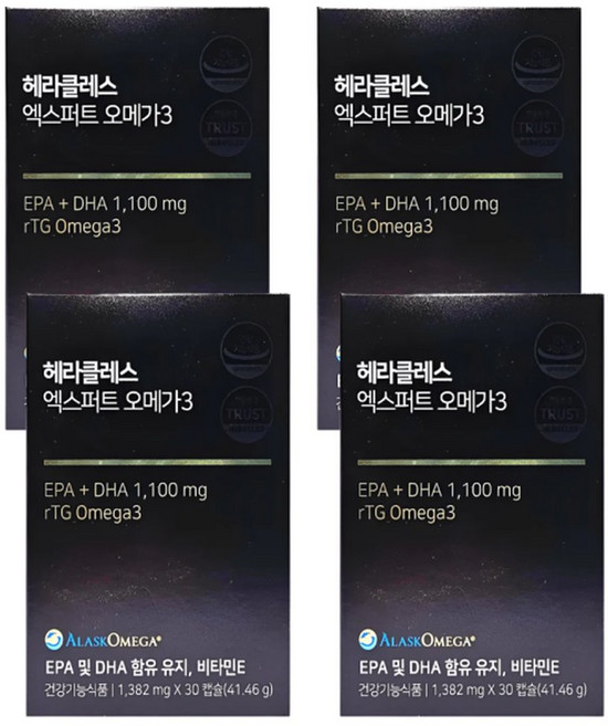 헤라클레스 엑스퍼트 오메가3 30캡슐 x 4박스, 30정