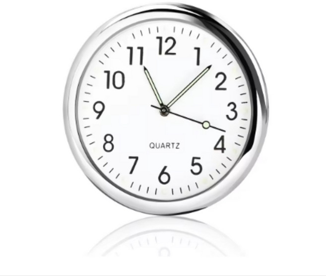 차량용 아날로그 시계 미니 대쉬보드 송풍구 부착시계, C화이트, 1개