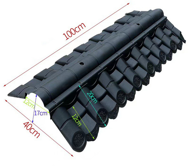 GMZZ 플라스틱 기와 지붕 인테리어, 블랙플라스틱기와