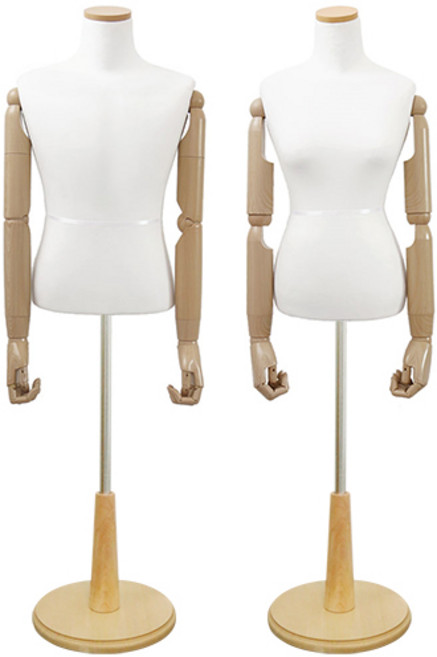 마다메이드 성인 토마스&앨리스 피노키오 풀세트 (니트/스티로폼), (화이트_여자66), (기본목캡+플라스틱팔+나무발판+1m봉)