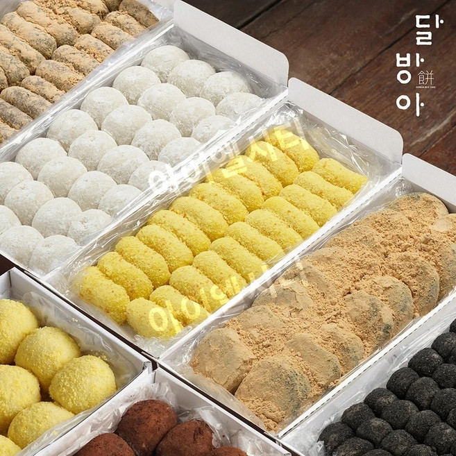 달방아 떡 골라담기 찹쌀떡 콩쑥개떡, 호박찹쌀약과 40g x 20개, 1