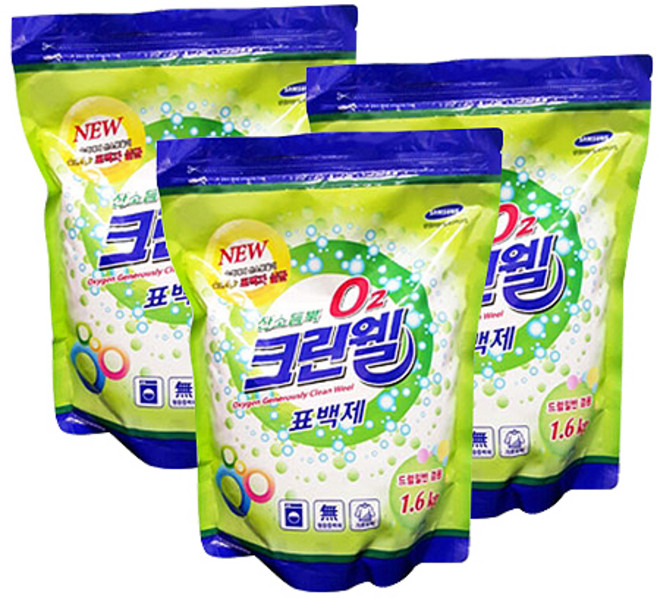 오투크린웰 산소계표백제 1.6kg 과탄산소다, 3개, 3개