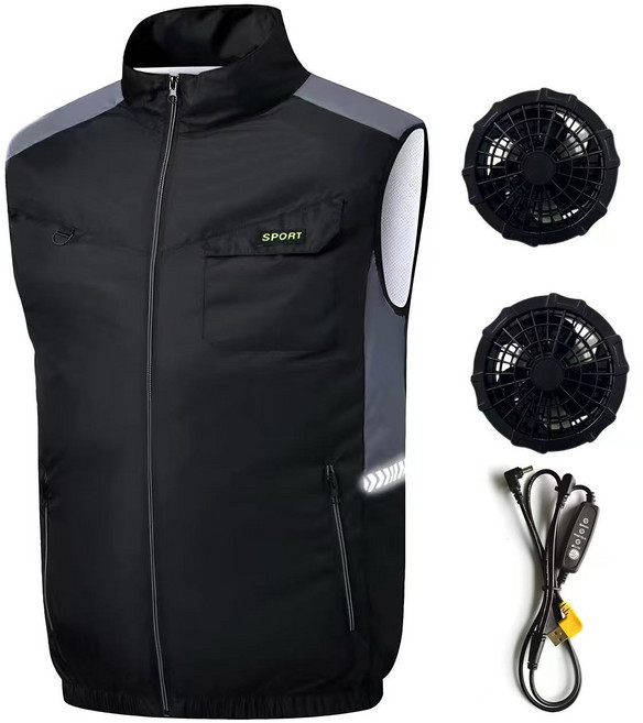 [KC인증] 아이스 선풍기 에어컨 쿨링 조끼 반사띠 여름 작업복