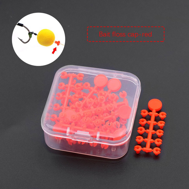 잉어 낚시용 미끼 치실 액세서리 방법 피더 팝업 보일리 후크 라인 리그 초드 거친 태클, 1개, 02 Red cap