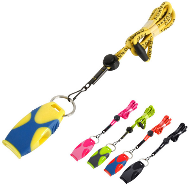 폭스호각 샤크 호각 호루라기 휘슬 XH264 전문가용, 오렌지/블루_줄포함, 1개