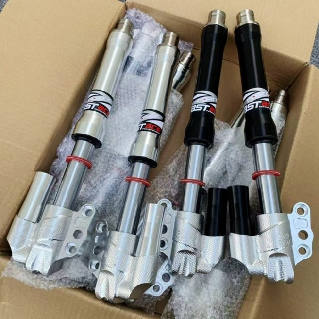 LED전구 30코어 360mm 400mm 전동 스쿠터 CNC 프론트 쇼크 업소버 스즈키 야마하 가와사키 125cc 고카트 조그 니우 호환, [01] 30 core 400mm Silver