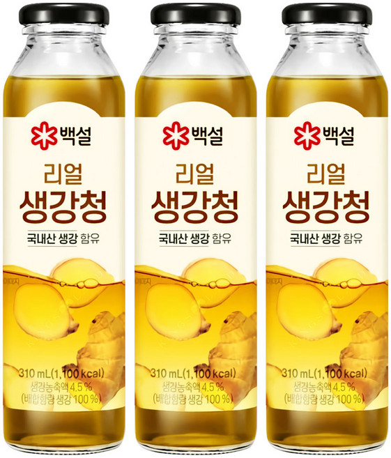 백설 리얼 생강청, 310ml, 3개