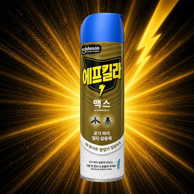 에프킬라 에어로솔(맥스) 파리모기살충제, 1개, 500ml