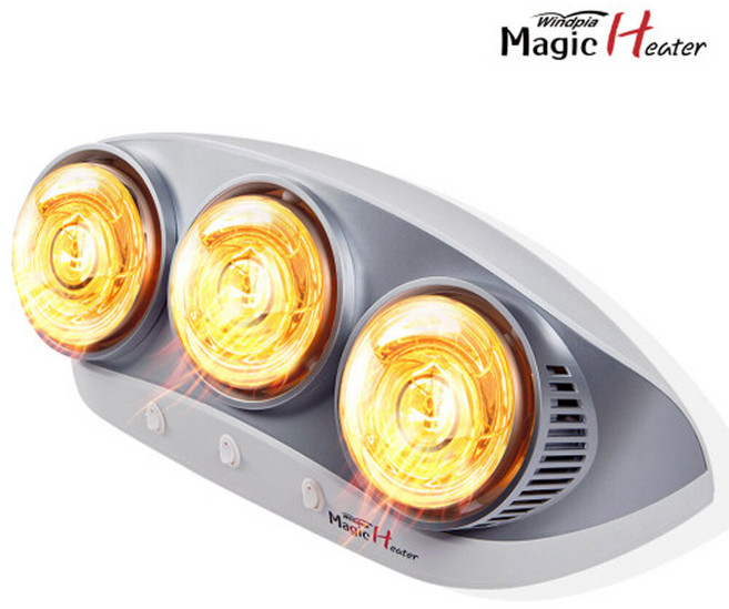 windpia 욕실히터 사무실 매장 3구 난로 히터 난방기 WH-135B, 상세 참조