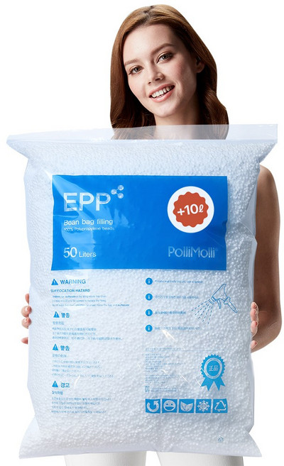폴리몰리 EPP 빈백 충전재 50L+10L 추가 (총 60리터), 정품 EPP 50+10리터