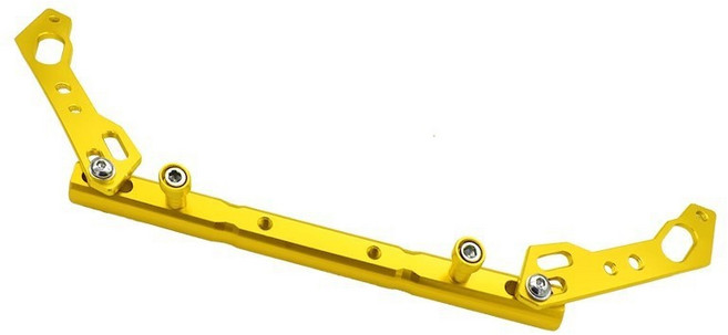 데일리쇼핑 오토바이 핸들바 크로스바 핸들 가로바 봉지걸이 거치대 마운트, 골드, 1세트