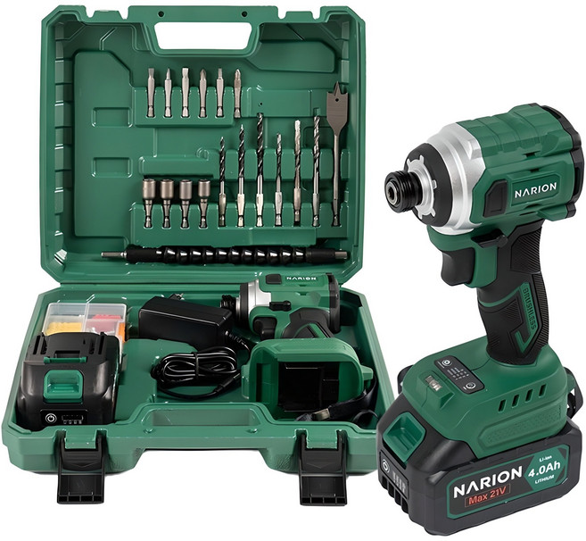 나리온 21V 충전 전동 임팩 임팩트 드릴 드라이버, 배터리 1개 세트, 1개