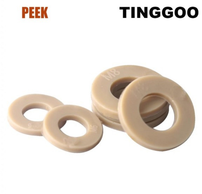 2/10pcs DIN125 M2 M2.5 M3 M3.5 M4 M5 M6 M8 M10 M12 ~ M20 PEEK 고강도 고온 방지 플랫 와셔 일반 가스켓, [01] 10pcs M3 (3.2x7x0.9)