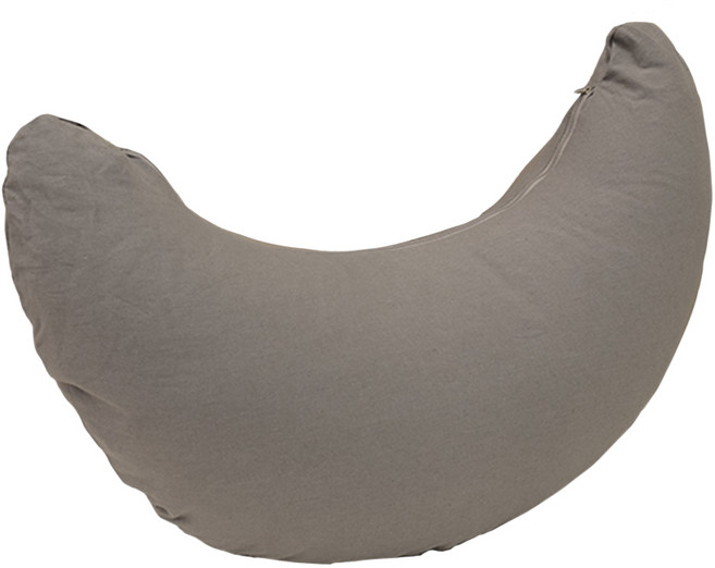 마벨러스홈데코 반달쿠션 미용실쿠션 독서쿠션 린넨 인테리어 소파쿠션 커버 중형 대형, 라이트 그레이