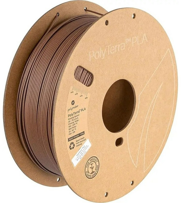 Polymaker PLA 필라멘트 PolyTerra 무광 1.75mm 1kg, 아미 브라운
