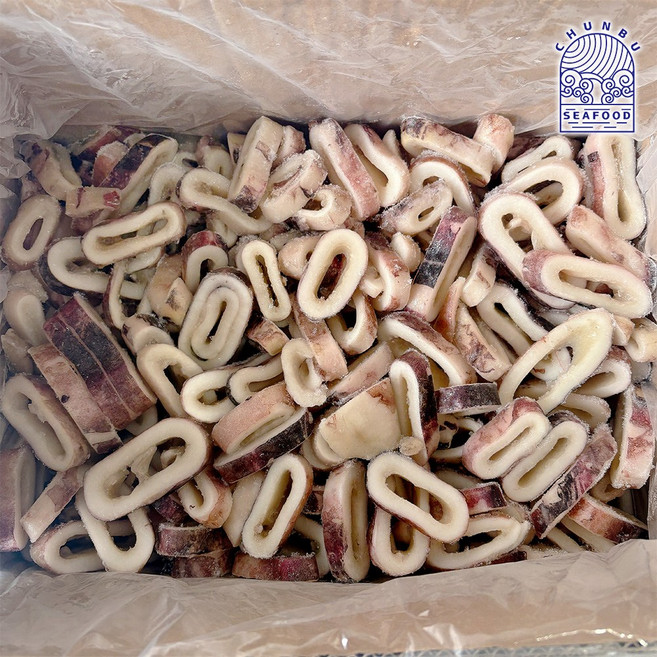 도매 벌크 오징어링 4kg 냉동 손질 업소용 튀김 볶음, 3박스