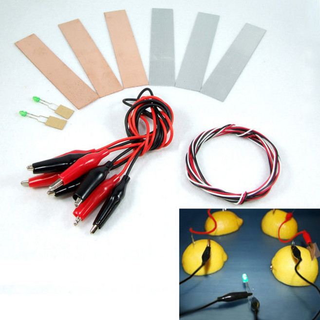 영재과학 구리판 아연판 led전구 과일전지 과학실험키트 재료, 영재 과일전지세트A, 1개