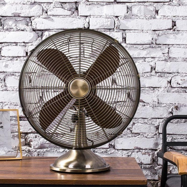 빈티지 탁상형선풍기 황동 메탈 선풍기 철제 탁상용 엔틱 레트로, 16인치 탁상선풍기 청동구리, 기본 모델명/품번