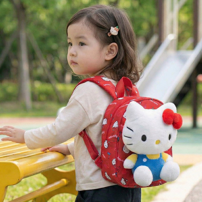 산리오 유아용 미아방지 가방 헬로키티 캐릭터 아기 배낭