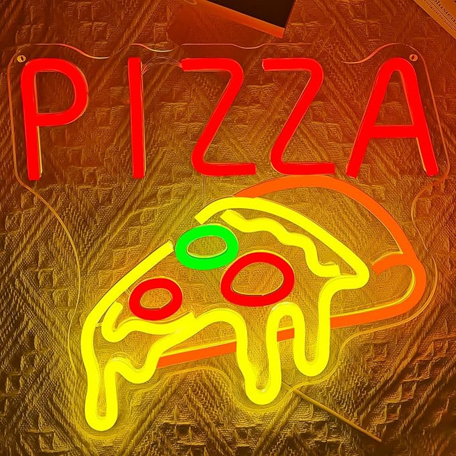 호환 피자 네온 사인 벽 장식 가게 LED 파티 조명 예술, 01 pizza