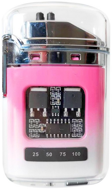 투데이리빙 듀얼 플라즈마 전기 라이터 충전식 LED 아크 불꽃 라이트 충전용 usb c타입 충전 라이타, R99955B, 1개, 핑크그레이